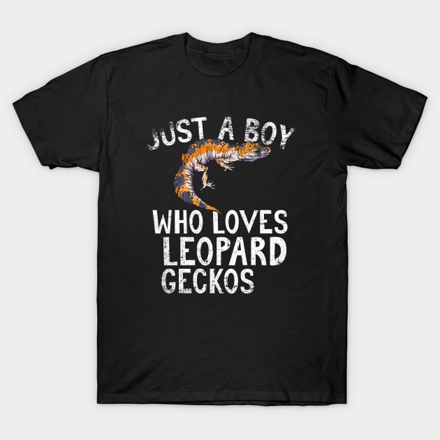 Just A Boy Who Loves Leopard Geckos T-Shirt by simonStufios